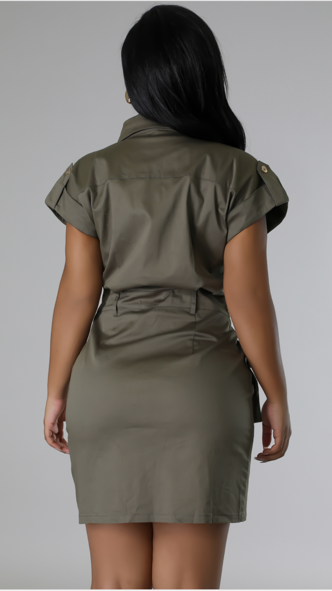 Faye Olive Cargo Dress