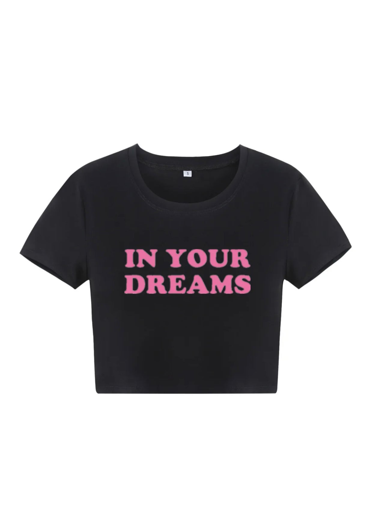 Black in your dreams crop top