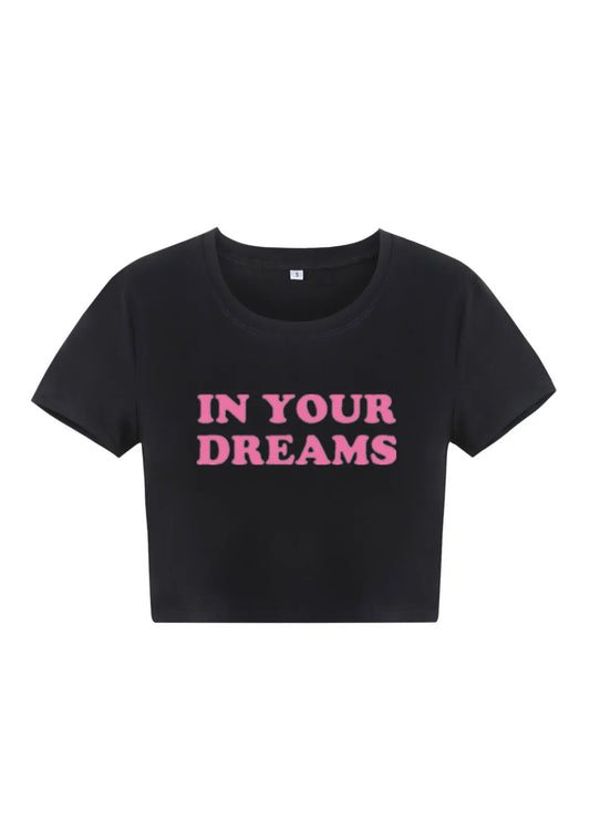 Black in your dreams crop top