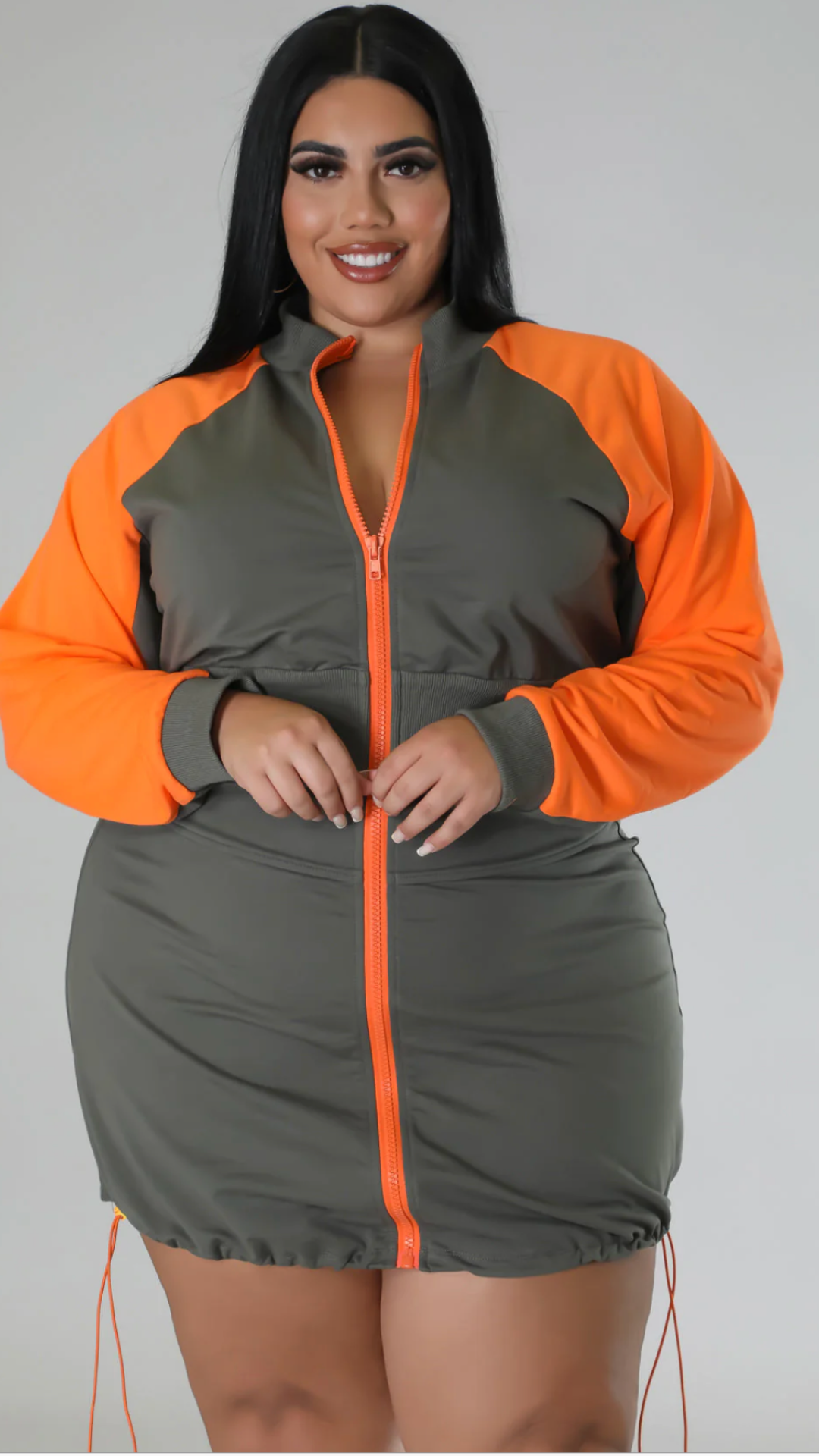 Jada long sleeve olive dress