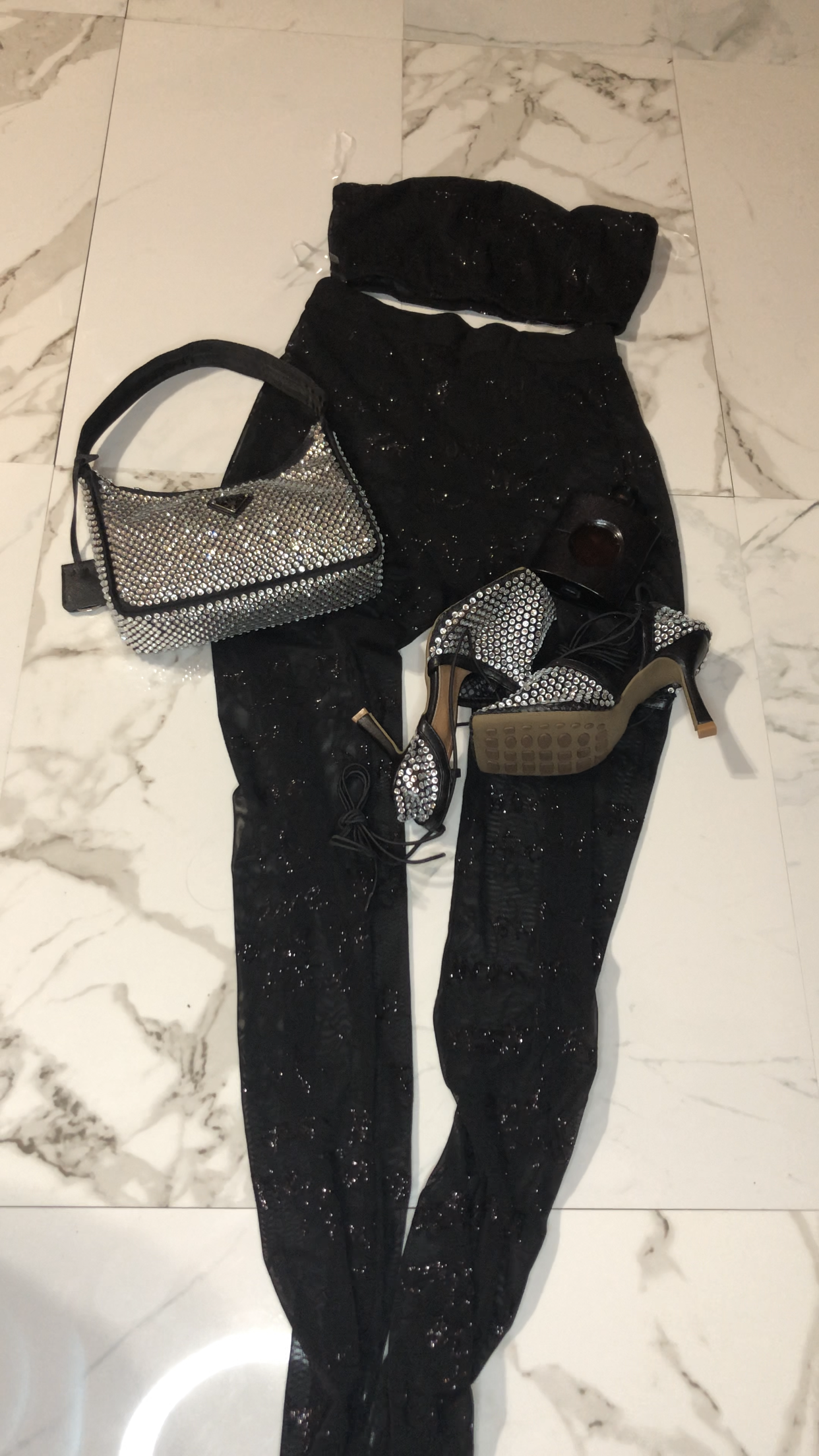 Bailey black two piece mesh legging set