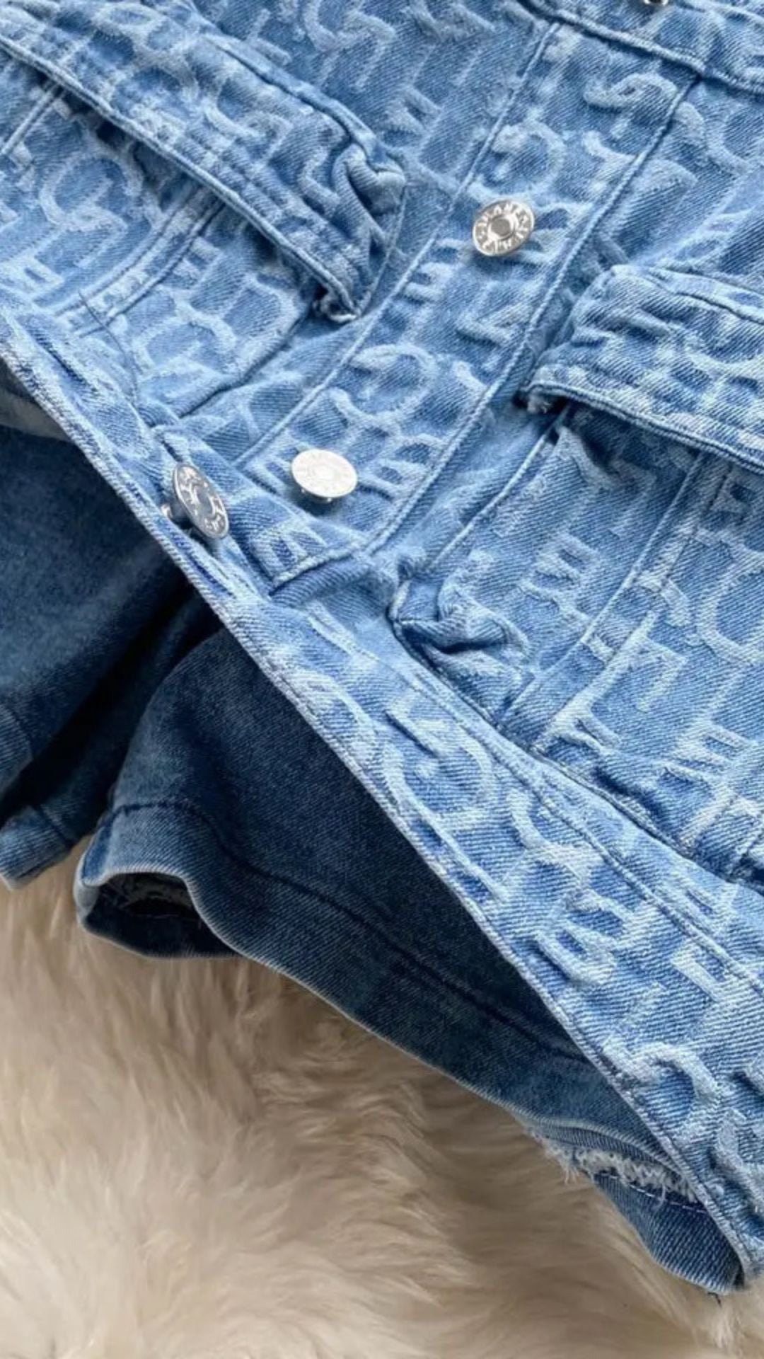 Aaliyah Two piece denim skort set