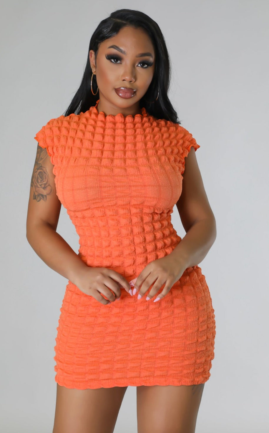 Cierra Orange Bubble dress - Valour