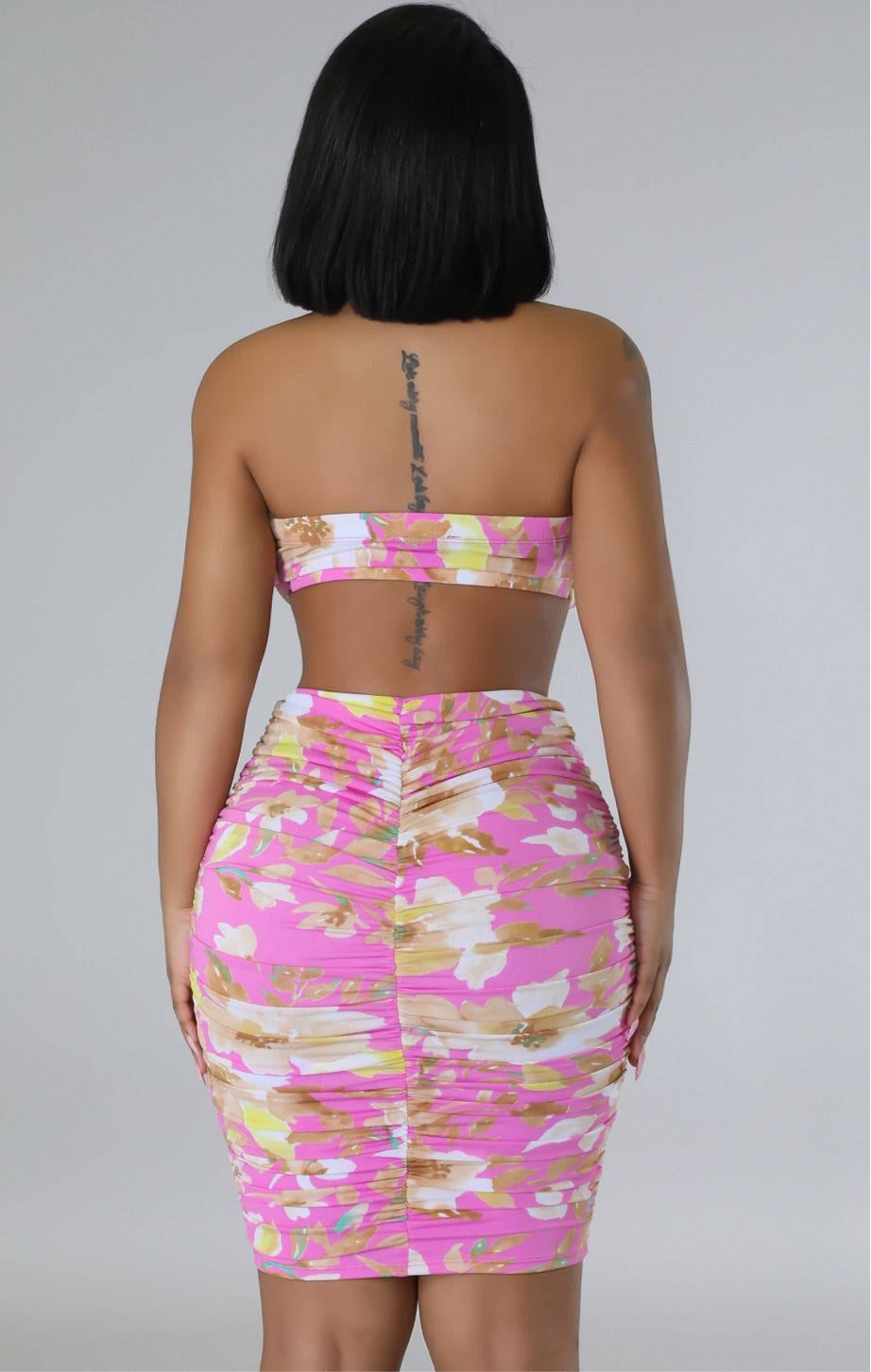 Keke pink skirt set - Valour