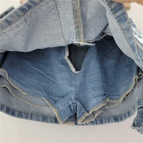 Bree light wash denim skort