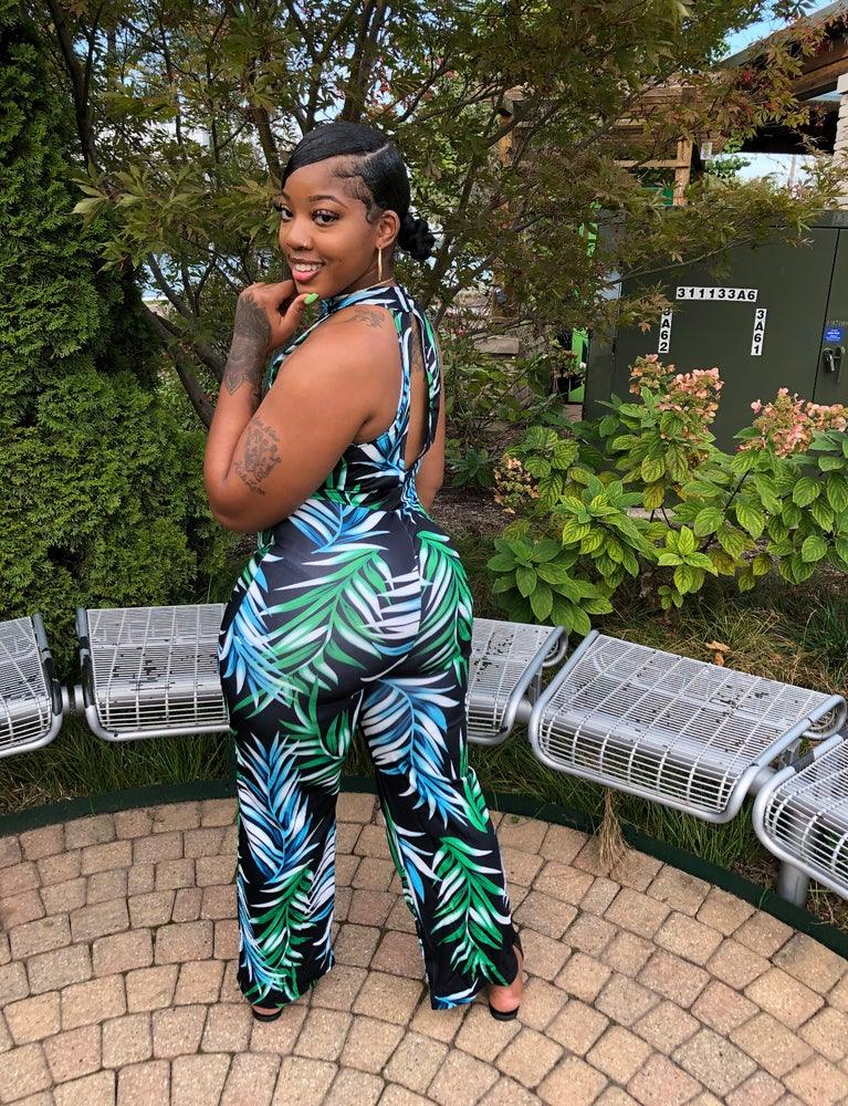 Tropical leaves jumpsuit - Valour