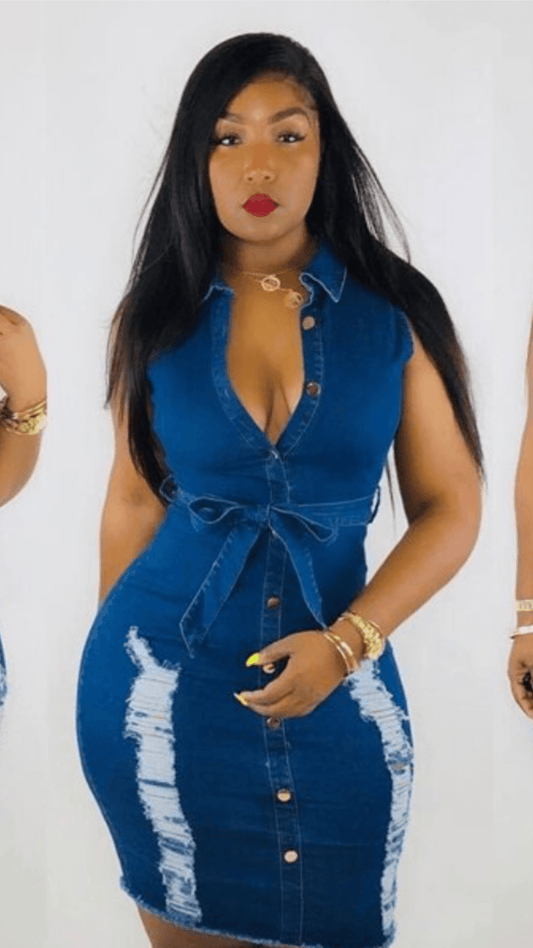 Bianca Denim Jean Dress - Valour