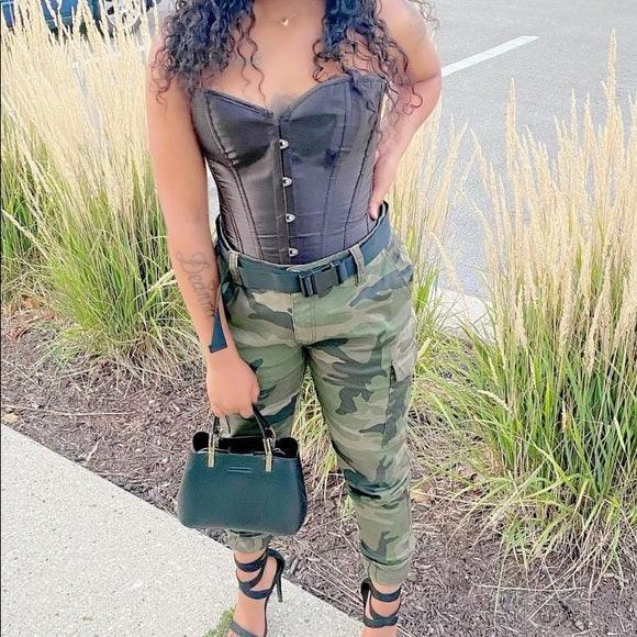 Satin Black corsets - Valour