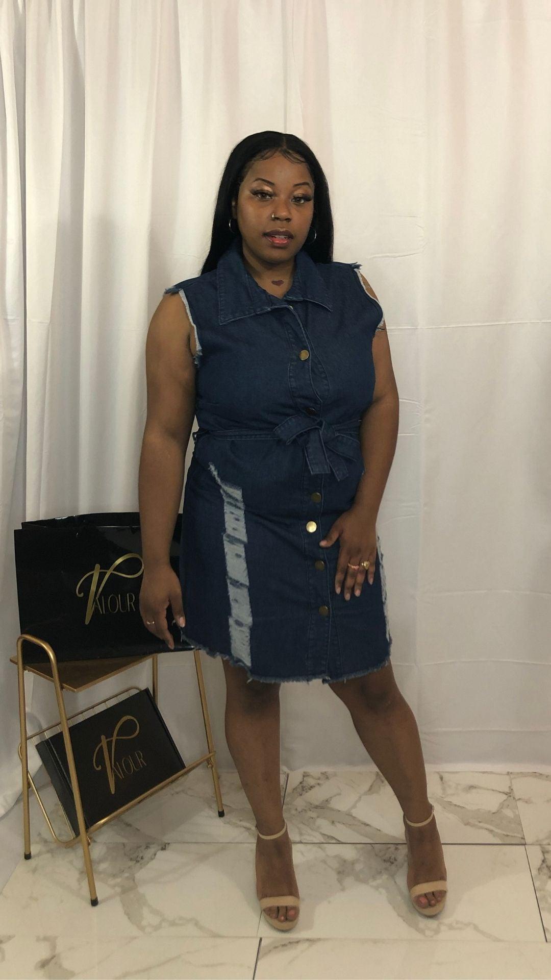 Bianca Denim Jean Dress - Valour