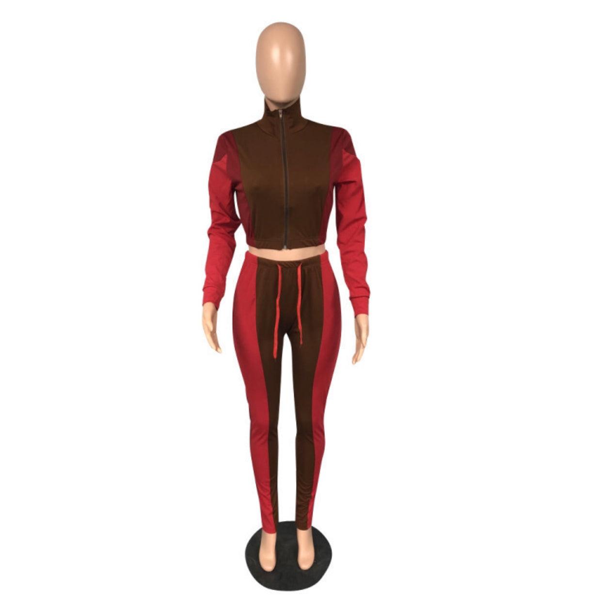 Burgundy Brown tracksuit - Valour