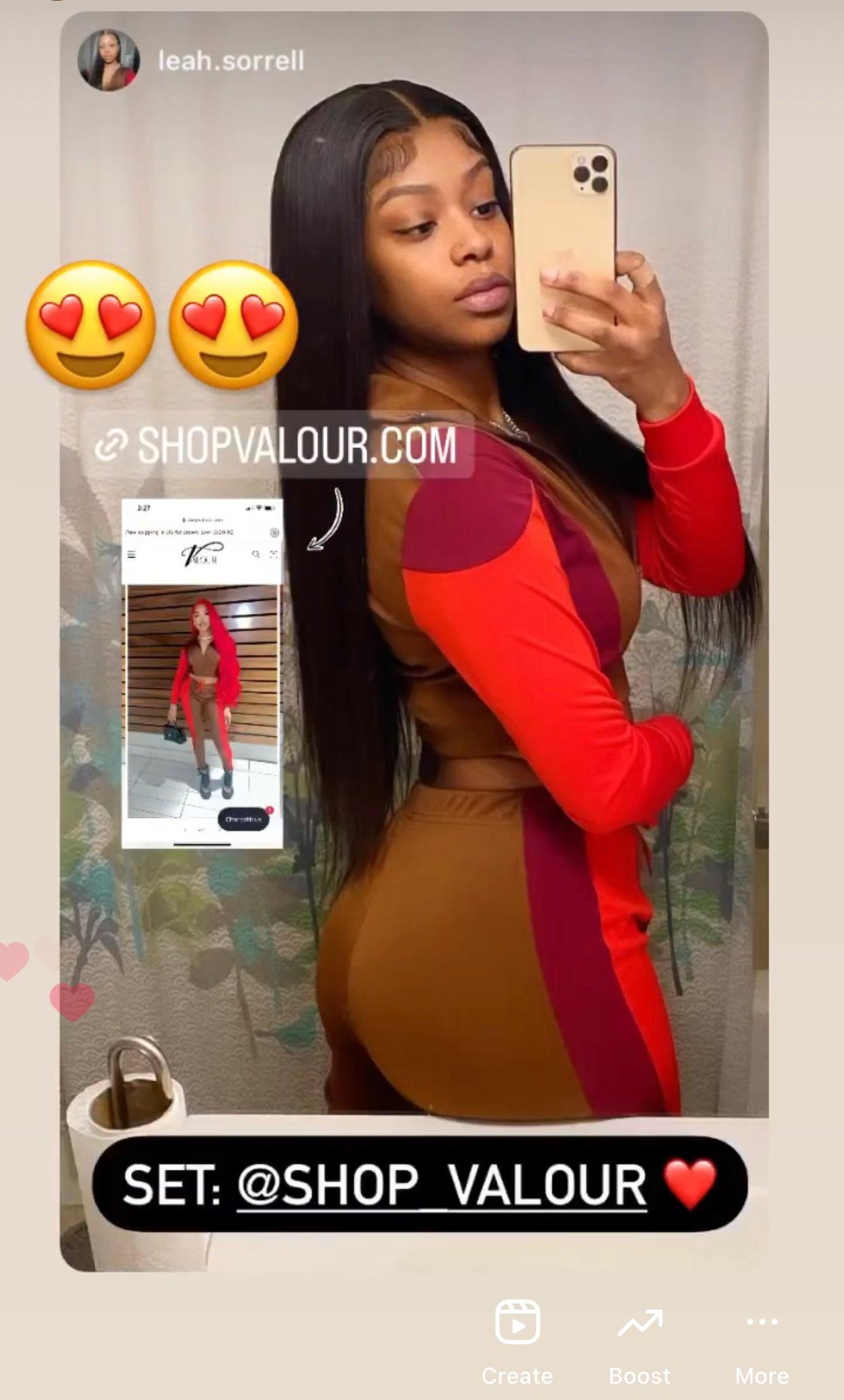Burgundy Brown tracksuit - Valour