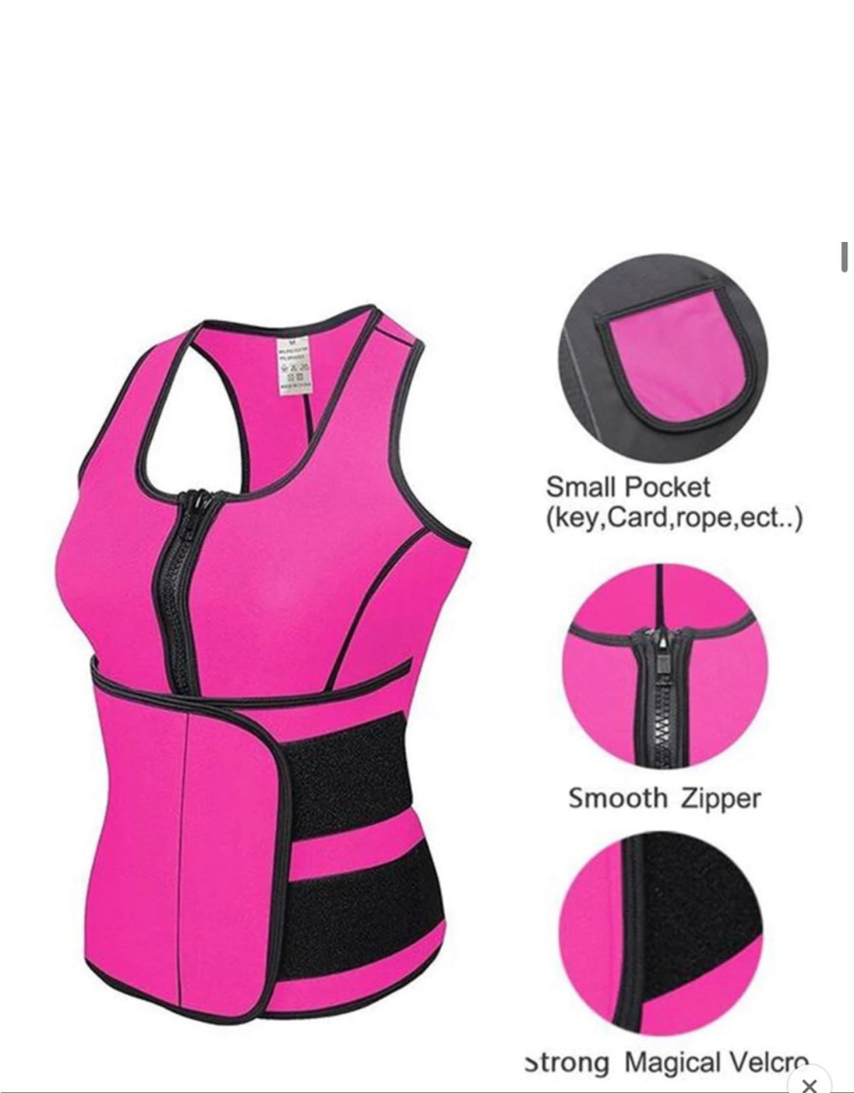 Hot pink sauna vest trainer