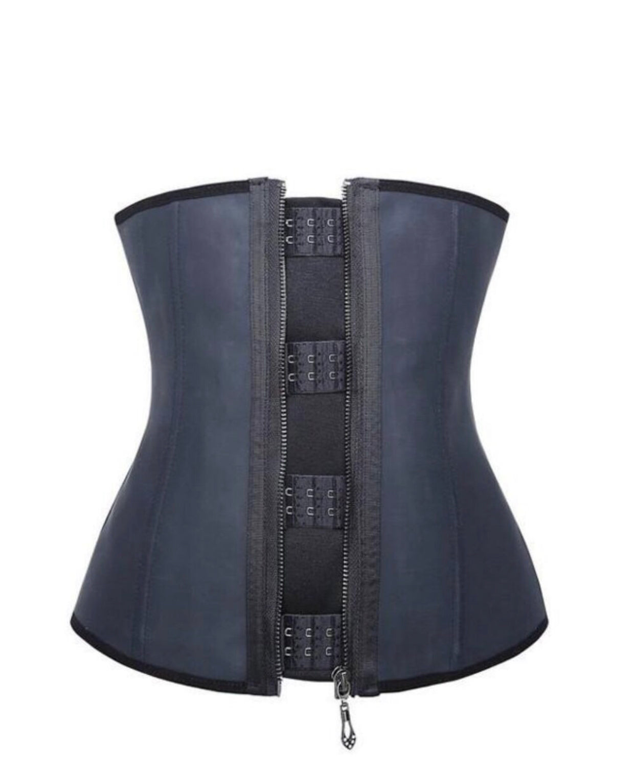 Latex waist trainer with zipper