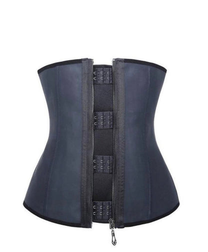 Latex waist trainer with zipper