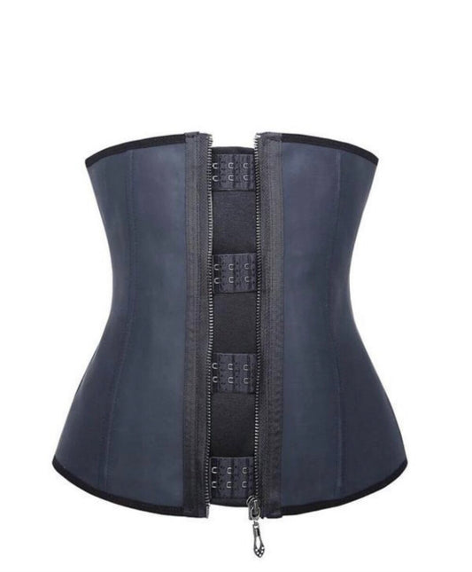 Latex waist trainer with zipper