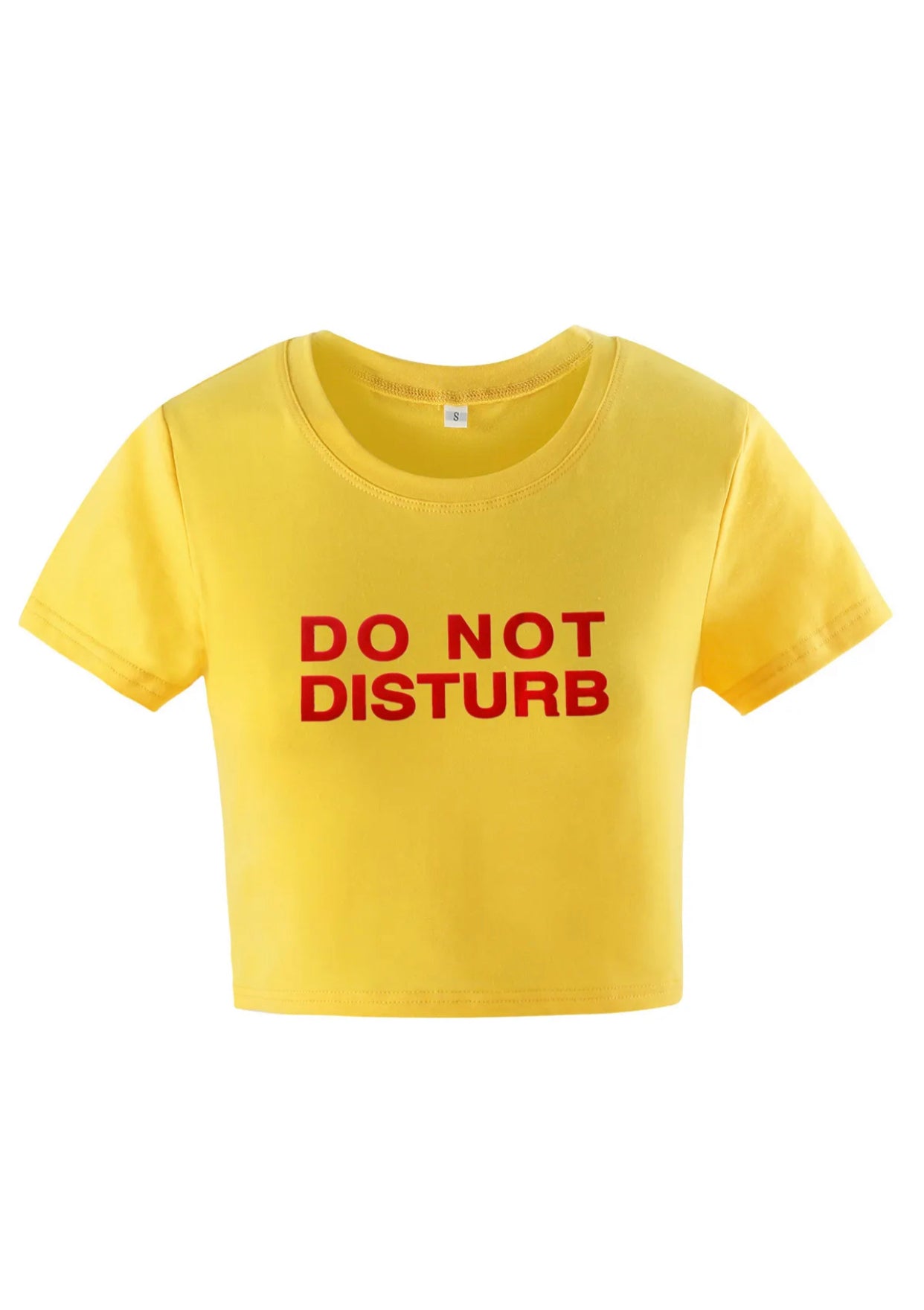 Do Not Disturb Yellow Crop top