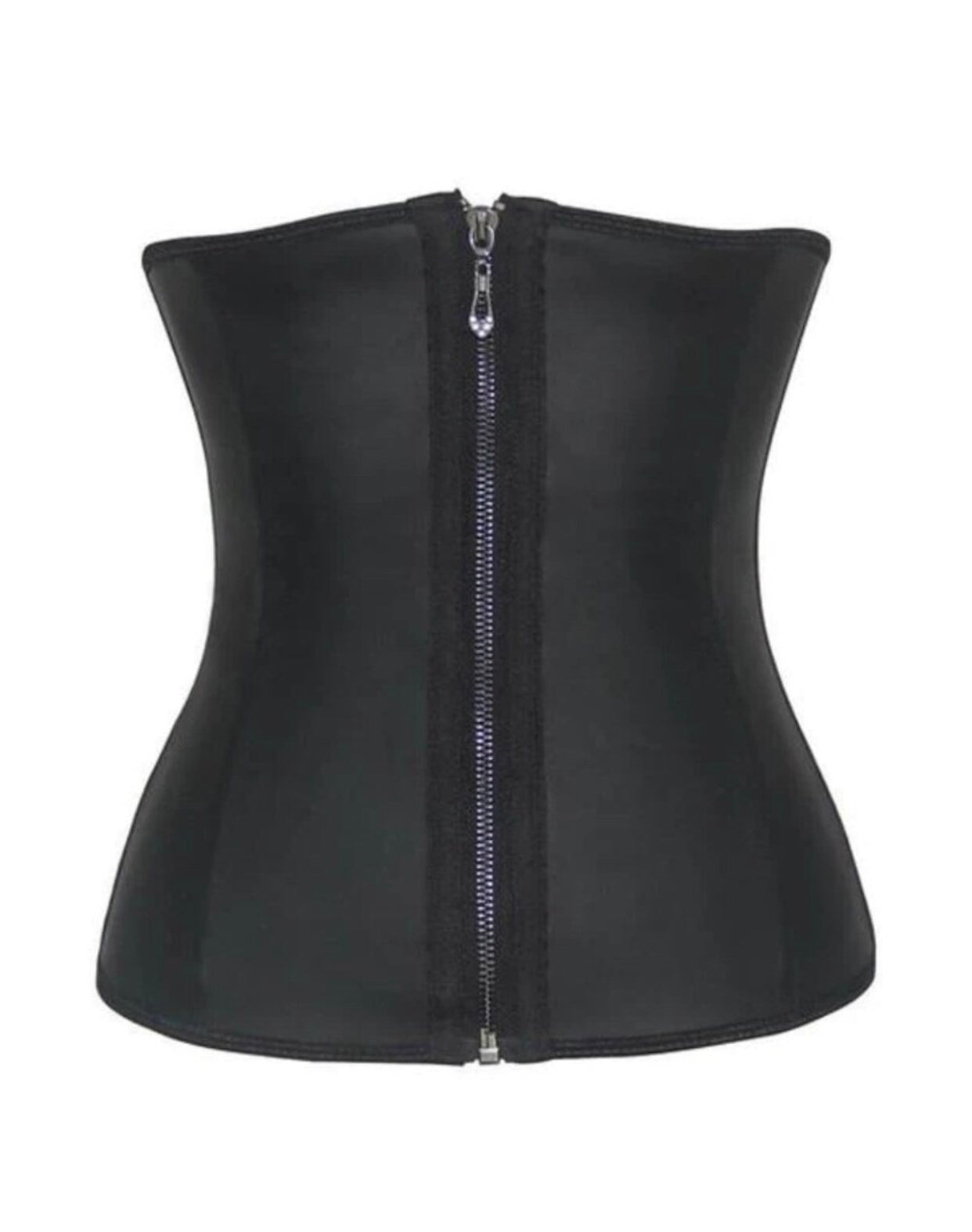 Latex waist trainer with zipper