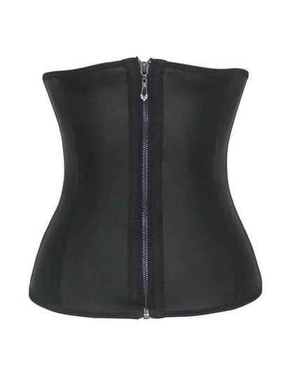 Latex waist trainer with zipper