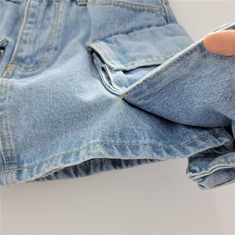 Bree light wash denim skort