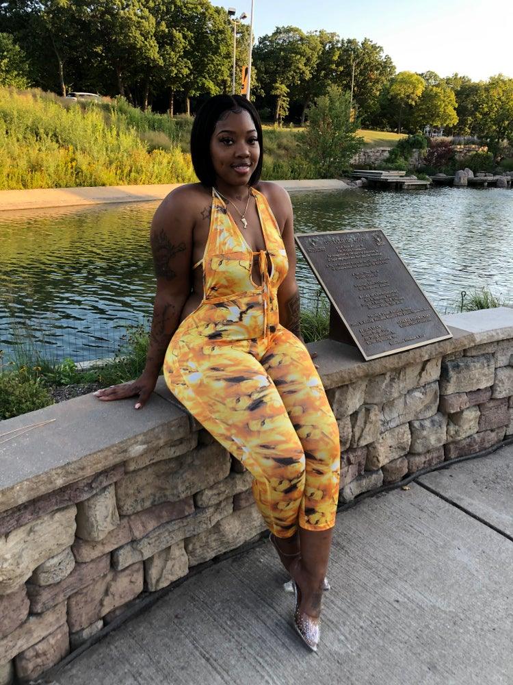 Plus size Yellow waters jumpsuit - Valour