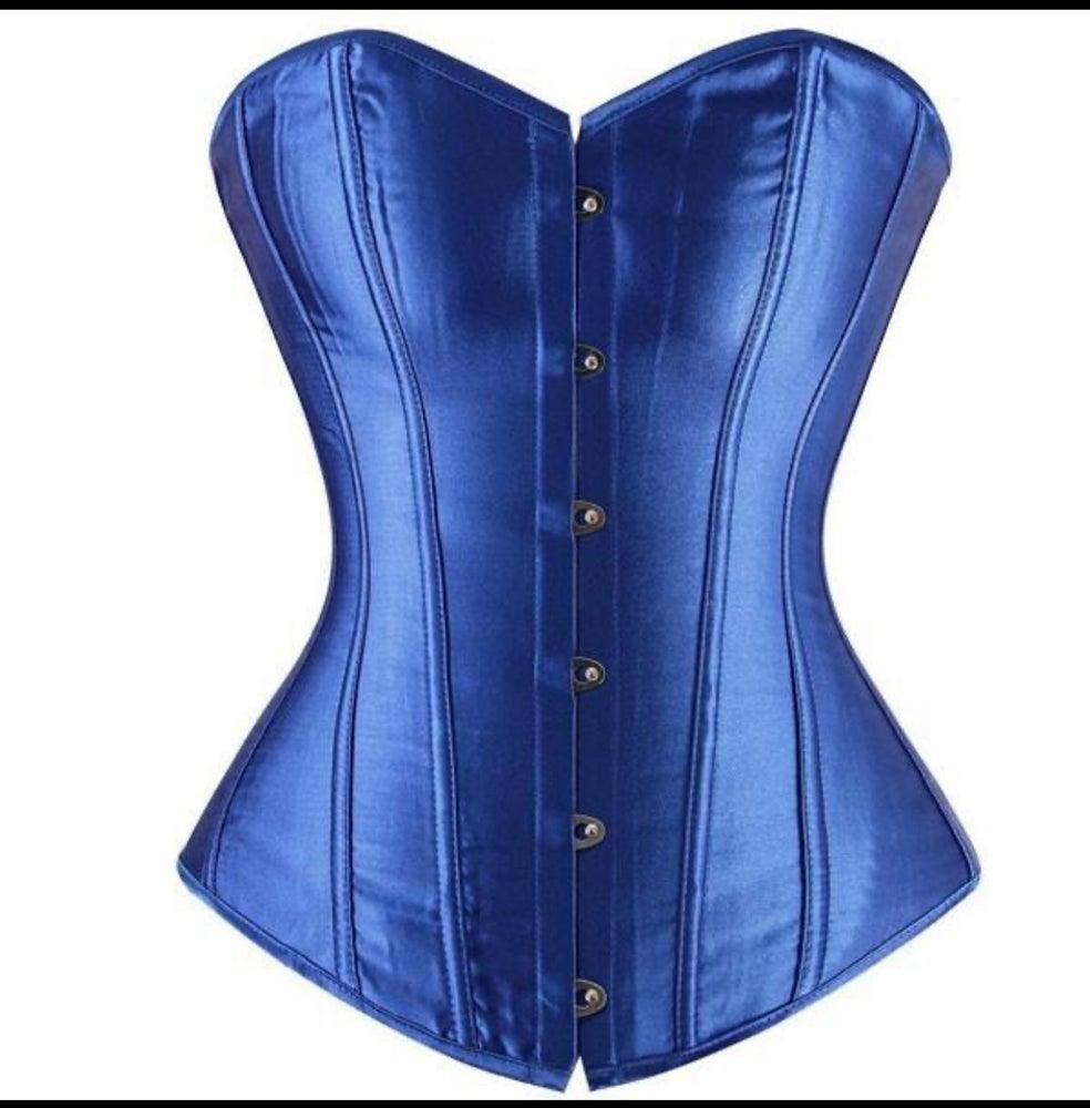 blue satin corsets - Valour