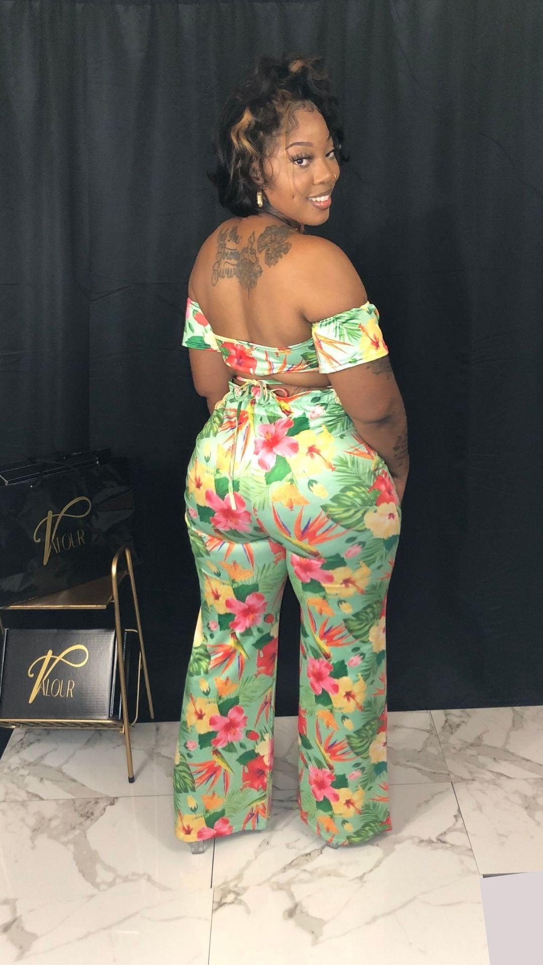 Briana Two piece floral island jumpsuit - Valour