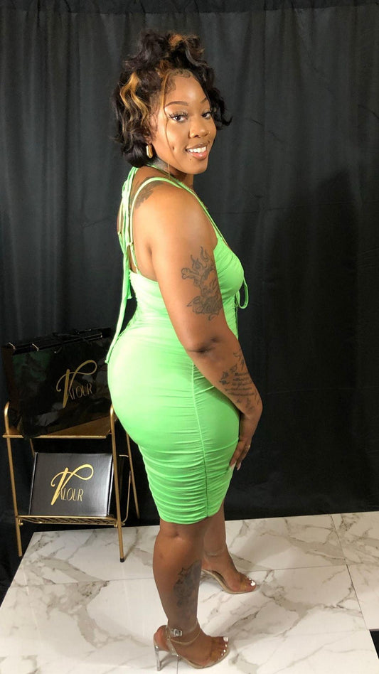 Lime green bodycon dress - Valour